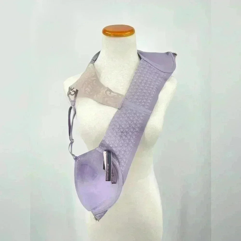 BNWT Victoria's Secret Racerback Plunge Mauve Bra 32DD - Picture 7 of 8